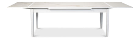 Sarreid Rect. Extension Dining Table  White