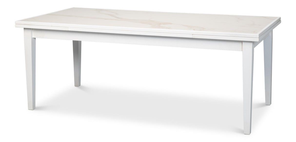 Sarreid Rect. Extension Dining Table  White