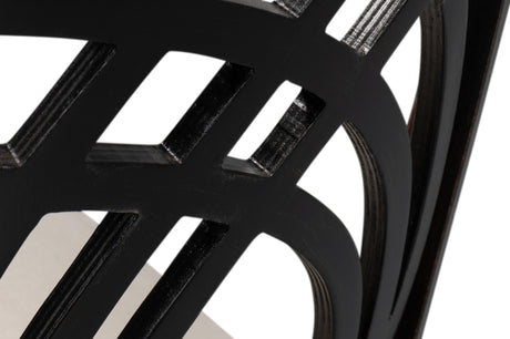 Sarreid Goccia Side Chair  Nero  Banks Organza