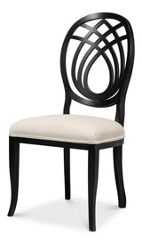 Sarreid Goccia Side Chair  Nero  Banks Organza