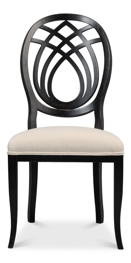 Sarreid Goccia Side Chair  Nero  Banks Organza