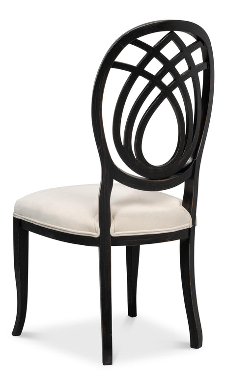 Sarreid Goccia Side Chair  Nero  Banks Organza