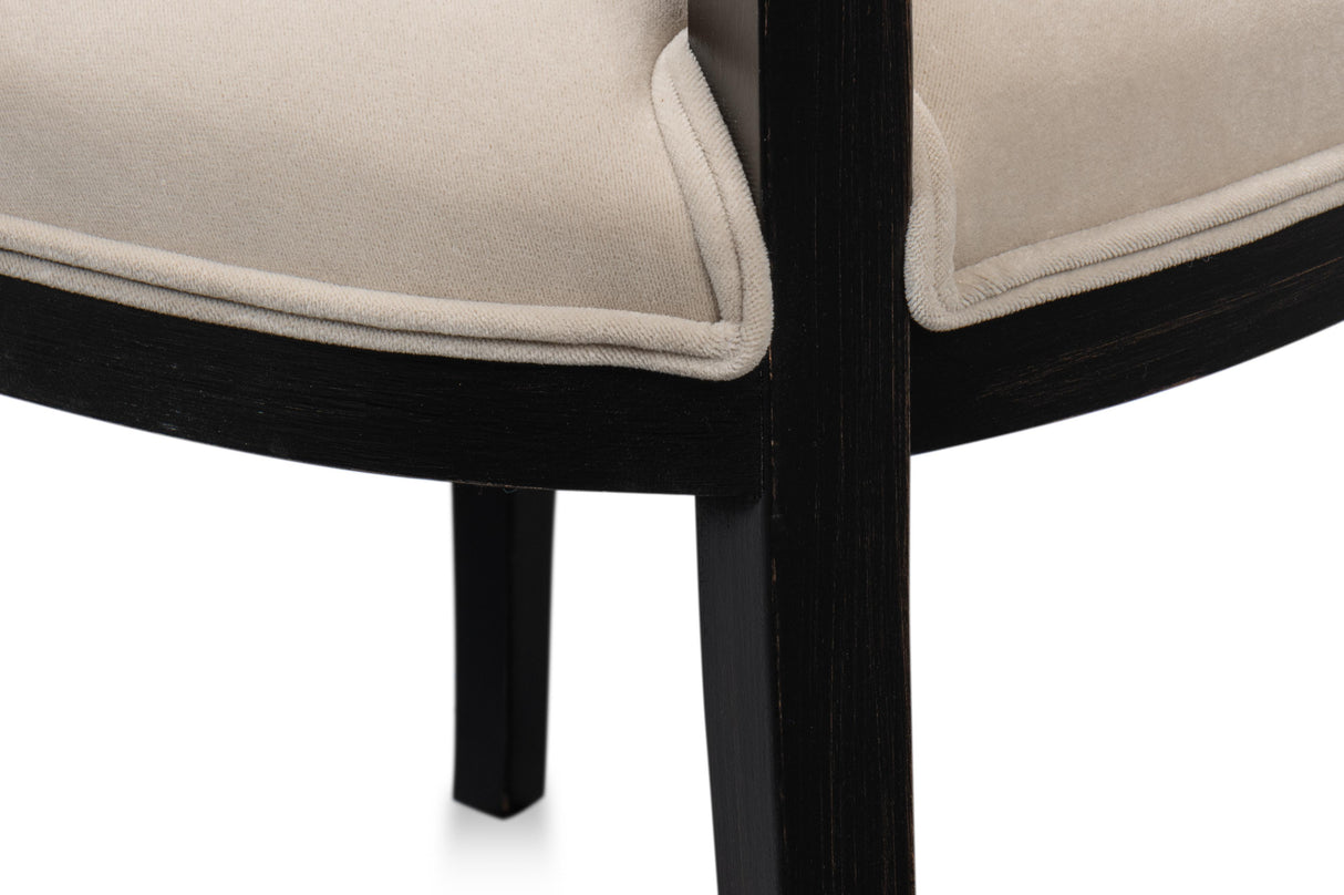Sarreid Goccia Side Chair  Nero  Banks Organza