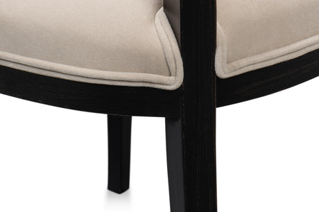 Sarreid Goccia Side Chair  Nero  Banks Organza