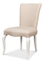Sarreid Sidechair  Cortina White W/ Linen Flax