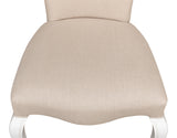 Sarreid Sidechair  Cortina White W/ Linen Flax