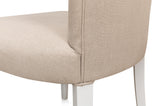 Sarreid Sidechair  Cortina White W/ Linen Flax