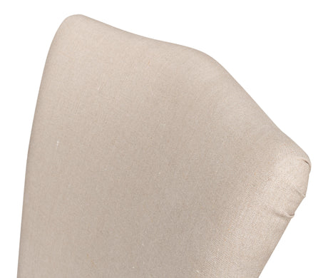 Sarreid Sidechair  Cortina White W/ Linen Flax