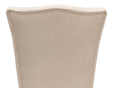 Sarreid Sidechair  Cortina White W/ Linen Flax