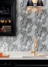 Brewster Home Fashions Advantage Kitchen & Bath 2 Star Charcoal Wallpaper