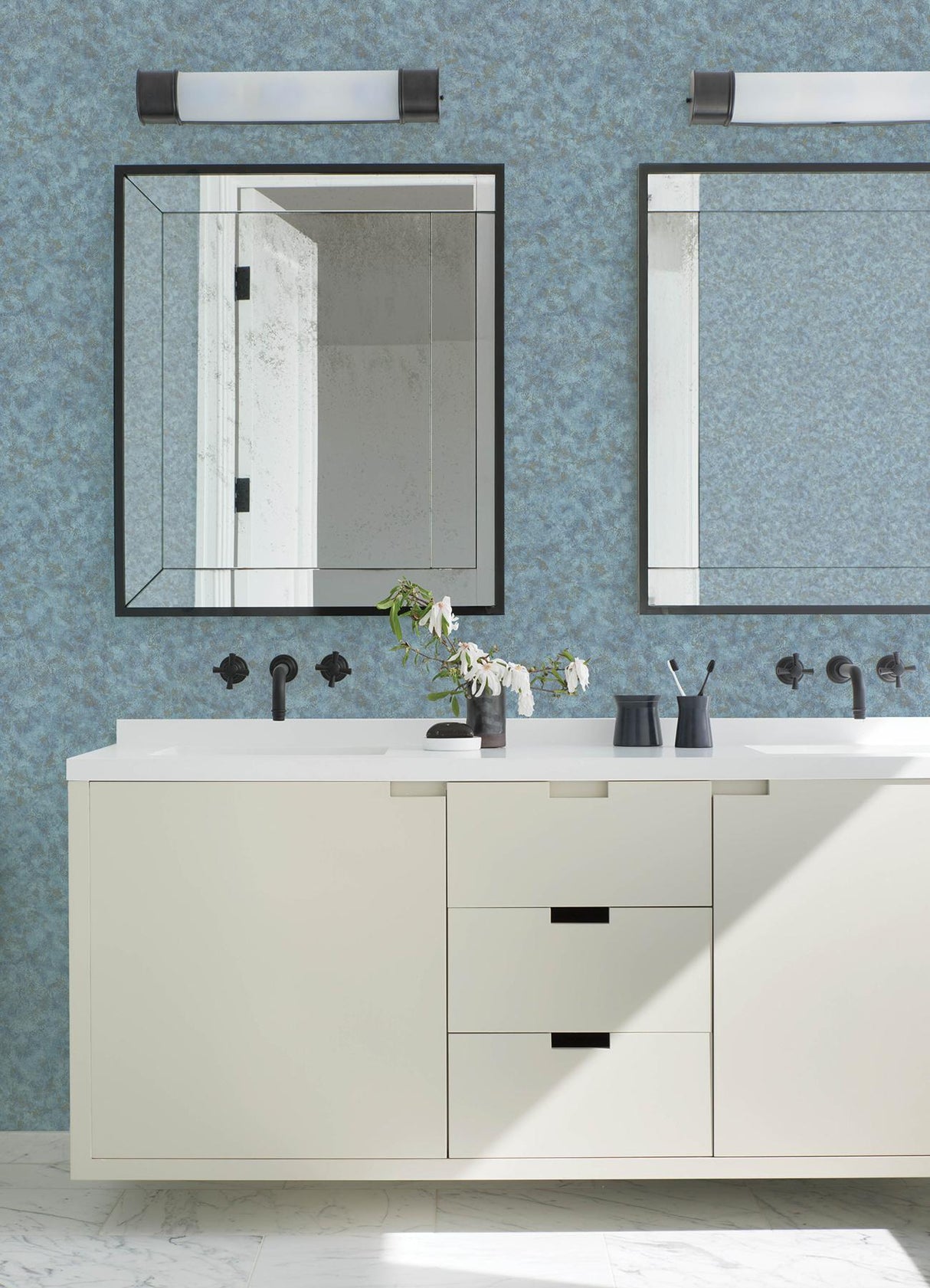 Brewster Home Fashions Advantage Kitchen & Bath 2 Aged Patina Turquoise Wallpaper