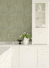 Brewster Home Fashions Advantage Kitchen & Bath 2 Rattan Green Wallpaper