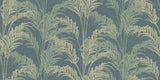 Brewster Home Fashions Advantage Kitchen & Bath 2 Rattan Teal Wallpaper