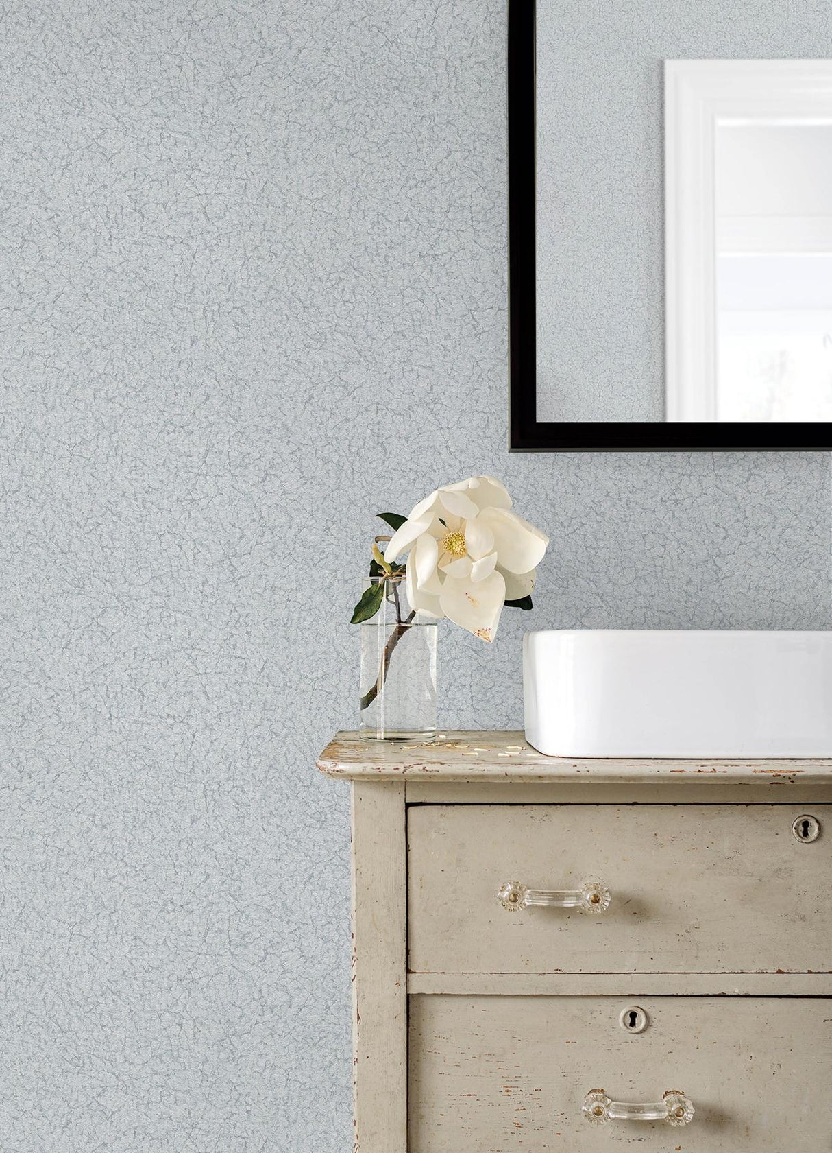 Brewster Home Fashions Advantage Kitchen & Bath 2 Crushed Capiz Light Blue Wallpaper