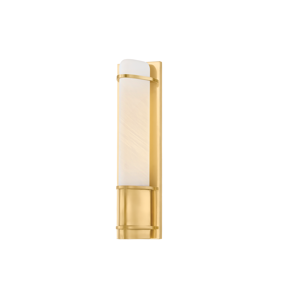 Hudson Valley Lighting Tottenville Aged Brass 4.25W x 4.25L x 16.25H Wall Sconce