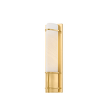 Hudson Valley Lighting Tottenville Aged Brass 4.25W x 4.25L x 16.25H Wall Sconce