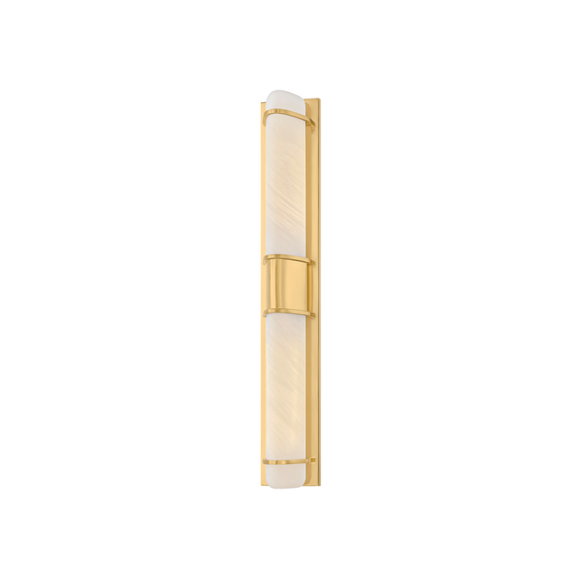 Hudson Valley Lighting Tottenville Aged Brass 4.25W x 4.25L x 27H Wall Sconce