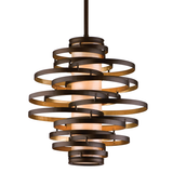 Corbett Lighting Vertigo BRONZE LEAF/GOLD LEAF 18W x 18.5H Pendant