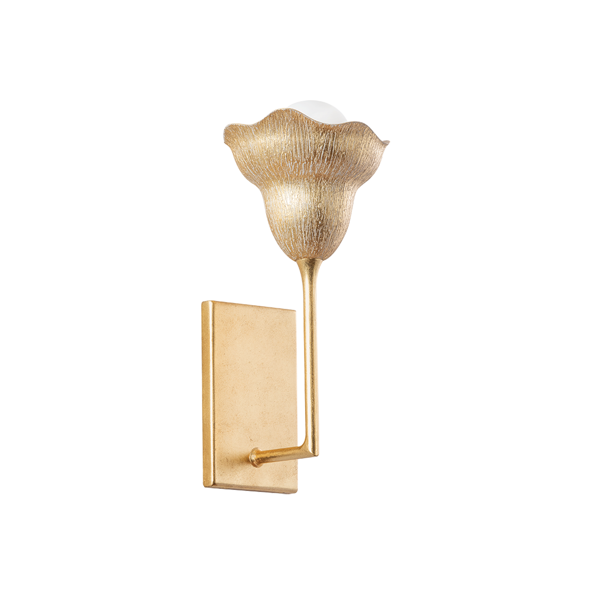 Hudson Valley Lighting Alora Vintage Gold Leaf/Gilded Ivory 6.5W x 6.5L x 14.5H Wall Sconce
