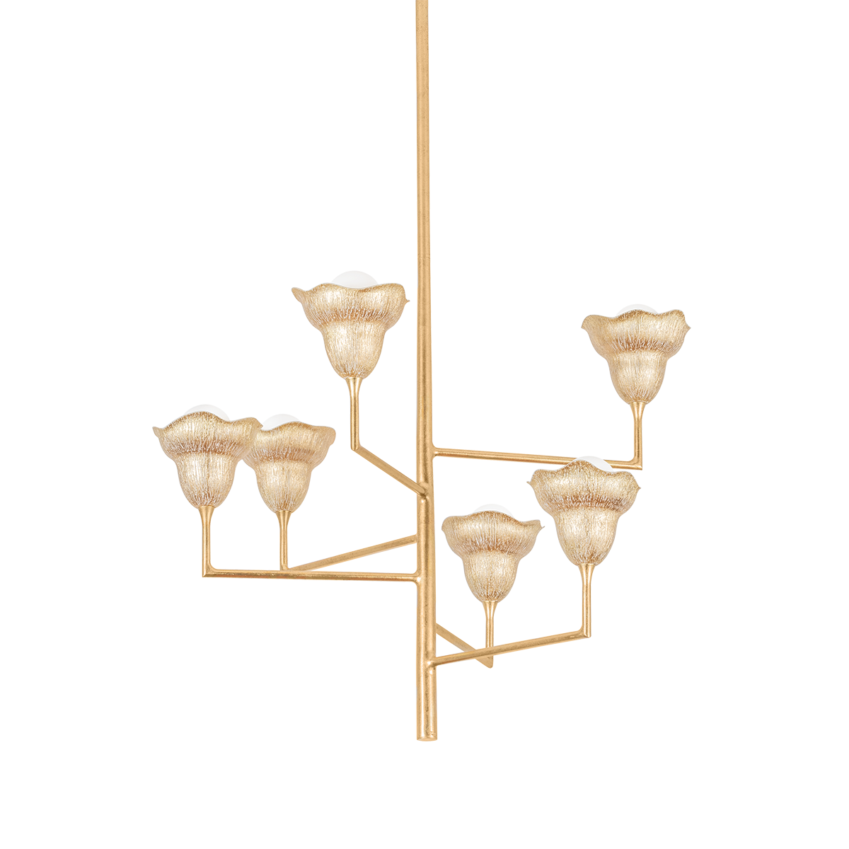 Hudson Valley Lighting Alora Vintage Gold Leaf/Gilded Ivory 32W x 32L x 28.5H Chandelier