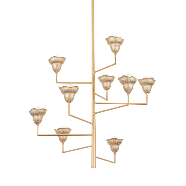 Hudson Valley Lighting Alora Vintage Gold Leaf/Gilded Ivory 44W x 44L x 44.75H Chandelier