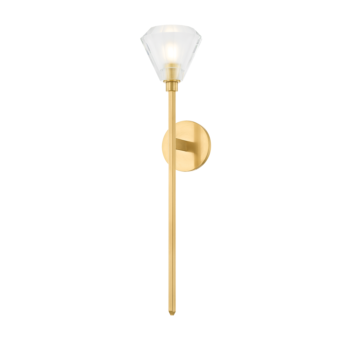 Hudson Valley Lighting Maspeth Aged Brass 5.5W x 5.5L x 25H Wall Sconce