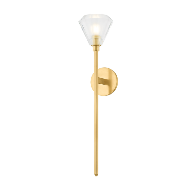 Hudson Valley Lighting Maspeth Aged Brass 5.5W x 5.5L x 25H Wall Sconce