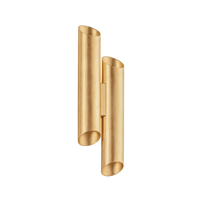 Hudson Valley Lighting Rylane Vintage Gold Leaf 7.5W x 7.5L x 21.5H Wall Sconce