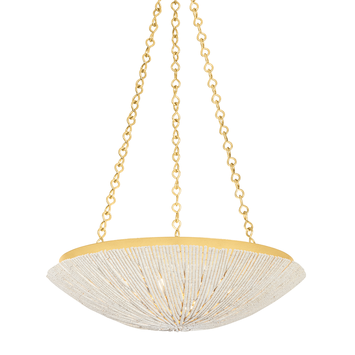 Hudson Valley Lighting Summerside Vintage Gold Leaf 24.75W x 24.75L x 6.5H Pendant