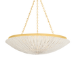 Hudson Valley Lighting Summerside Vintage Gold Leaf 37W x 37L x 8.75H Pendant