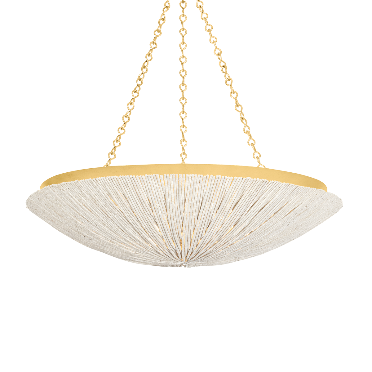 Hudson Valley Lighting Summerside Vintage Gold Leaf 37W x 37L x 8.75H Pendant