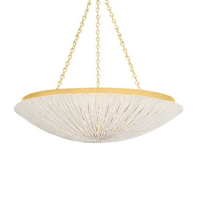 Hudson Valley Lighting Summerside Vintage Gold Leaf 37W x 37L x 8.75H Pendant