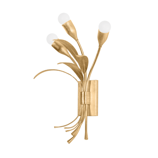 Hudson Valley Lighting Bilston Vintage Gold Leaf 12.75W x 12.75L x 22H Wall Sconce