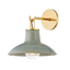 Hudson Valley Lighting Pottersville Aged Brass/Ceramic Moss Crackle 10.5W x 10.5L x 11.25H Wall Sconce