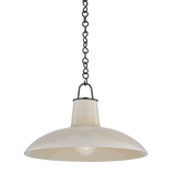 Hudson Valley Lighting Pottersville Distressed Bronze/Ceramic Ivory Crackle 18W x 18L x 11.25H Pendant