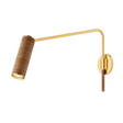 Hudson Valley Lighting Narragansett Aged Brass 4.75W x 4.75L x 16.75H Wall Sconce