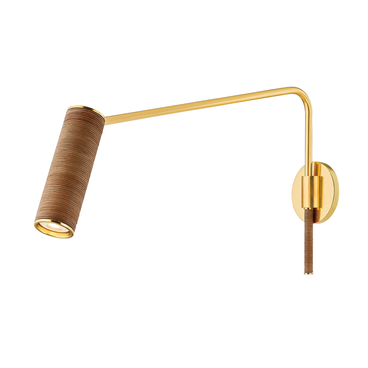 Hudson Valley Lighting Narragansett Aged Brass 4.75W x 4.75L x 16.75H Wall Sconce