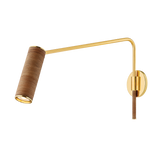 Hudson Valley Lighting Narragansett Aged Brass 4.75W x 4.75L x 16.75H Wall Sconce