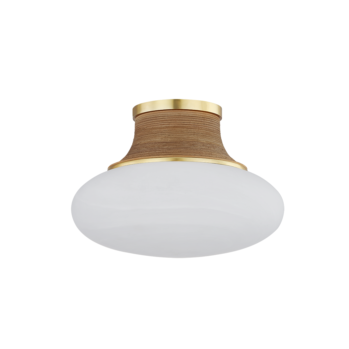 Hudson Valley Lighting Pearl river Aged Brass 11W x 11L x 7.75H Flush Mount