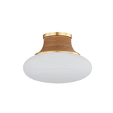 Hudson Valley Lighting Pearl river Aged Brass 11W x 11L x 7.75H Flush Mount