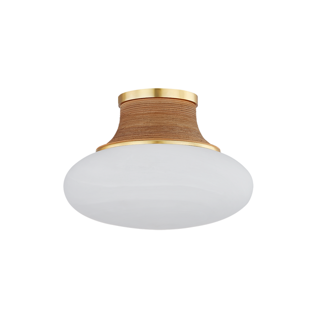 Hudson Valley Lighting Pearl river Aged Brass 11W x 11L x 7.75H Flush Mount
