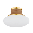 Hudson Valley Lighting Pearl river Aged Brass 15W x 15L x 10.25H Flush Mount