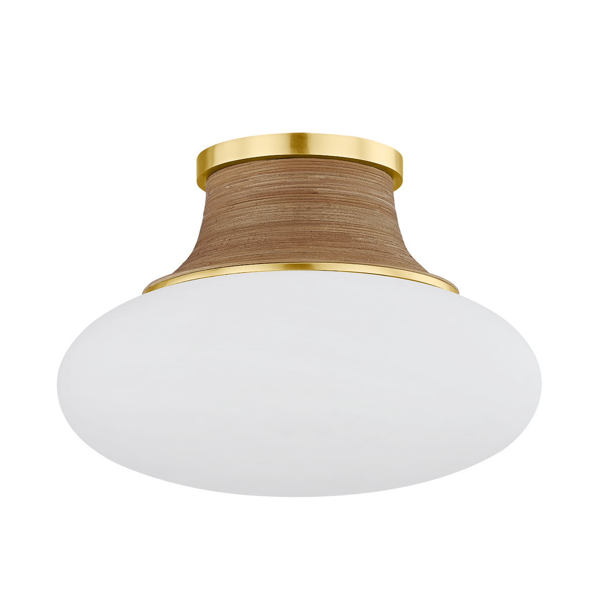Hudson Valley Lighting Pearl river Aged Brass 15W x 15L x 10.25H Flush Mount