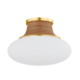 Hudson Valley Lighting Pearl river Aged Brass 15W x 15L x 10.25H Flush Mount