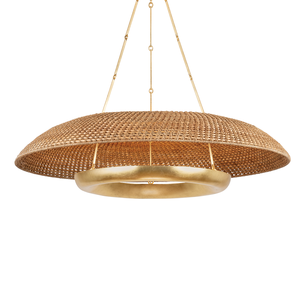 Hudson Valley Lighting Oaklyn Vintage Gold Leaf 48W x 48L x 11.75H Chandelier