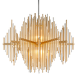 Corbett Lighting Theory GOLD LEAF/STAINLESS STEEL 40W x 32.75H Chandelier