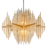 Corbett Lighting Theory GOLD LEAF/STAINLESS STEEL 40W x 32.75H Chandelier