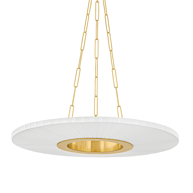 Hudson Valley Lighting Prattsburgh Aged Brass 30W x 30L x 3.5H Chandelier