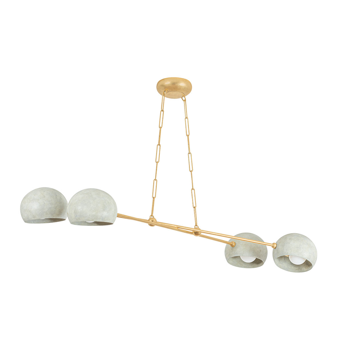 Hudson Valley Lighting Turner Vintage Gold Leaf/Limewash Plaster 52W x 19.25L x 10.25H Chandelier