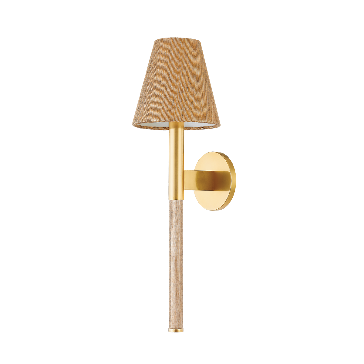 Hudson Valley Lighting Lindenwood Aged Brass 6.75W x 6.75L x 22H Wall Sconce